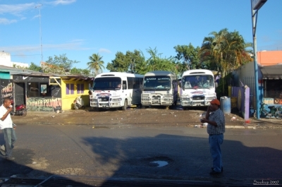 Autobusove nadrazi Hato Mayor, snidame lokalni drztkovou polevku pro ridice, brutus ... zlata nase drztkovka .))
