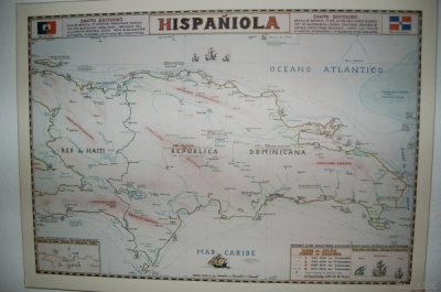 Mapa Dominicany, celkem cesta 699km a moc pekna, prvni tropy v zivote. Hnedle tri tropicka pasma na kolech, jedno spani na divoko, ale jinak pohoda. :)
